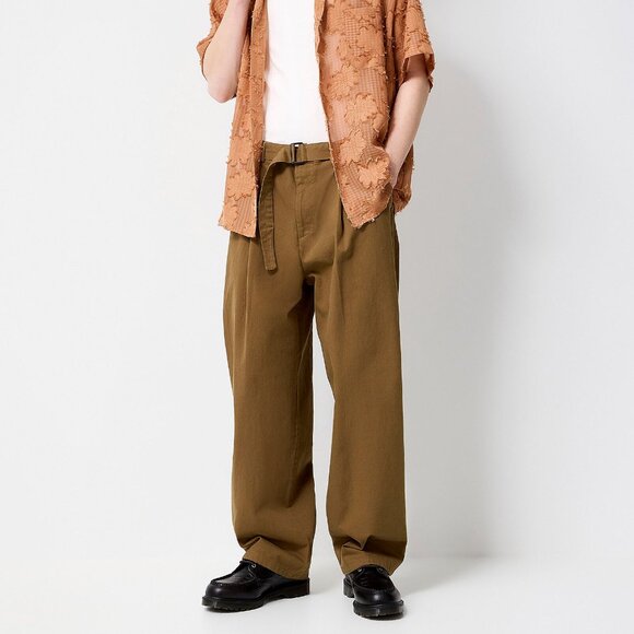 BNWT SS25 CRKG PLEATED BELTED PANTS S - Picture 1 of 10